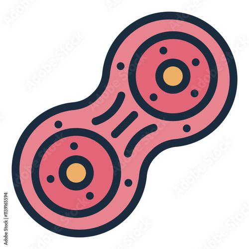 Cell Division Process filled line icon mitosis