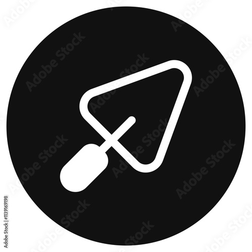 Editable trowel, shovel, cement vector icon. Construction, tools, industry. Part of a big icon set family. Perfect for web and app interfaces, presentations, infographics, etc