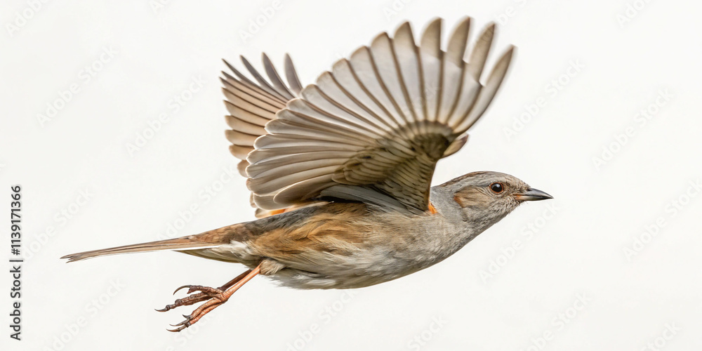 Fototapeta premium Full Body Isolate of a Dunnock Bird