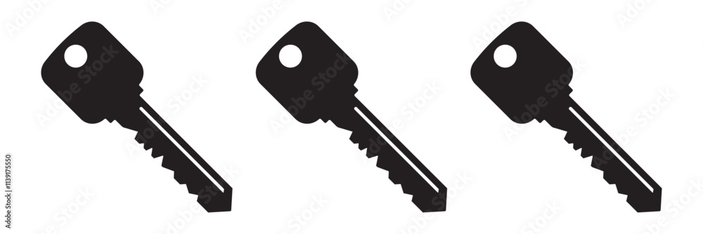 key icon set. key lock icon , access account login password icons - house key icon security symbol. vector interface app icons. Vector illustration key icon set. key lock icon , access account login password icons - house key icon security symbol. vector interface app icons. Vector illustration