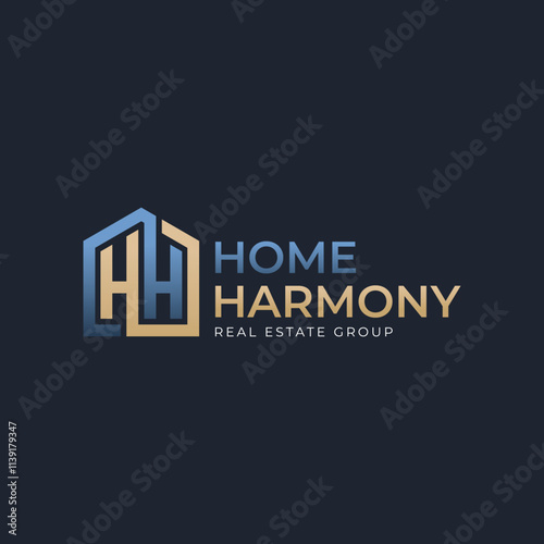 Real Estate Double H Initial Logo