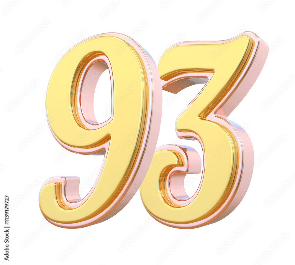 Gold Number 93 Gold Number 93