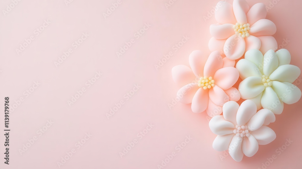 The whimsical vibe of a blooming flower-shaped pastel-colored marshmallow arrangement is simply delightful.