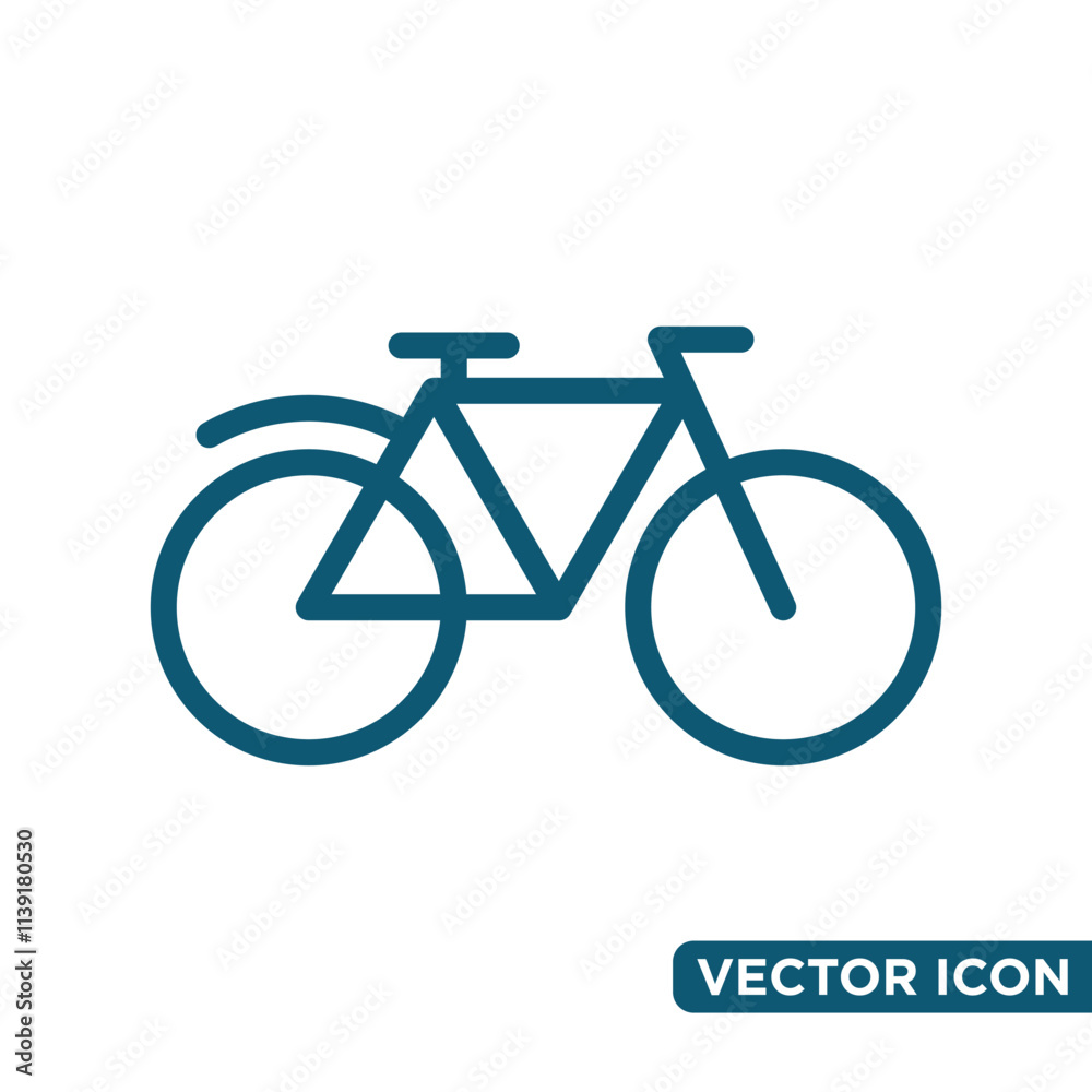 Fototapeta premium Minimalist Bicycle Icon Design Template 