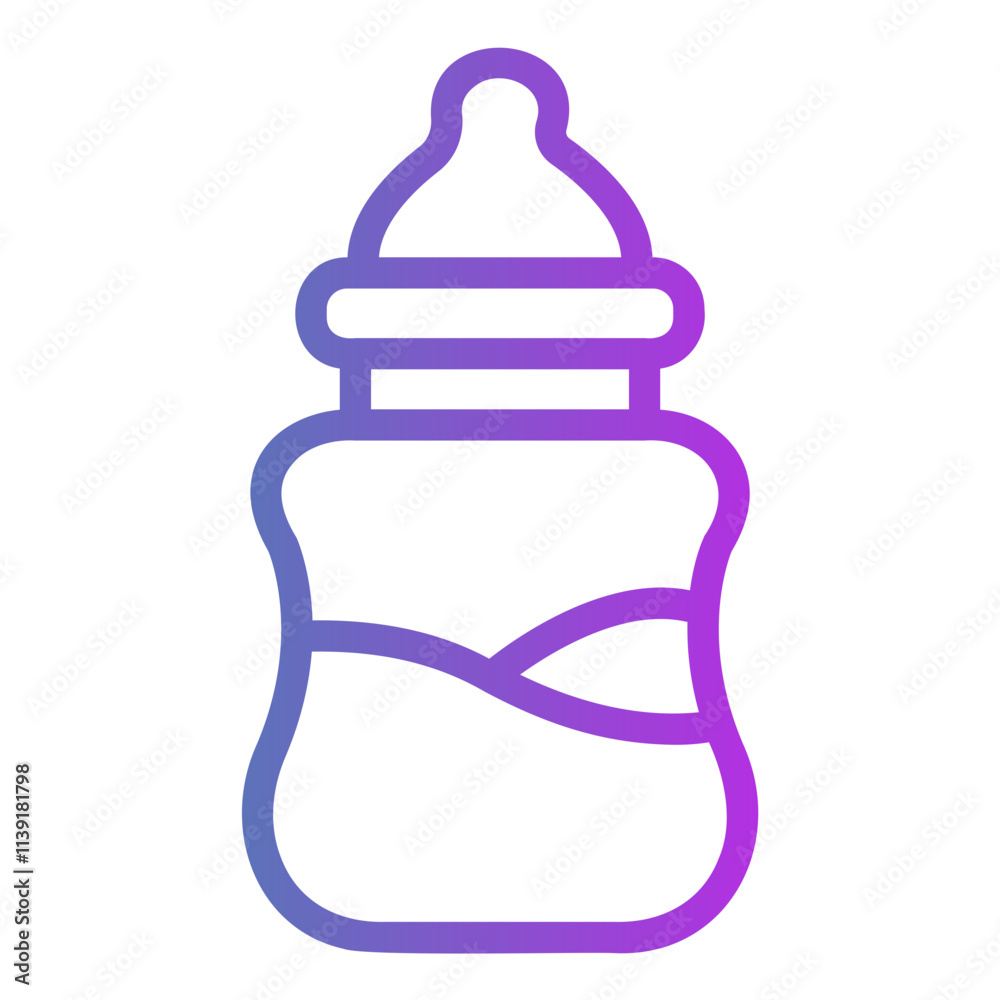 Fototapeta premium baby bottle Gradient icon