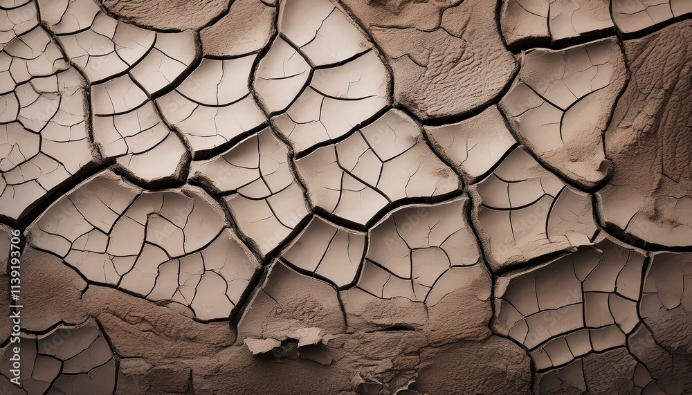 Abstract cracked earth texture. Dry soil pattern in muted brown tones. Abstract cracked earth texture. Dry soil pattern in muted brown tones.