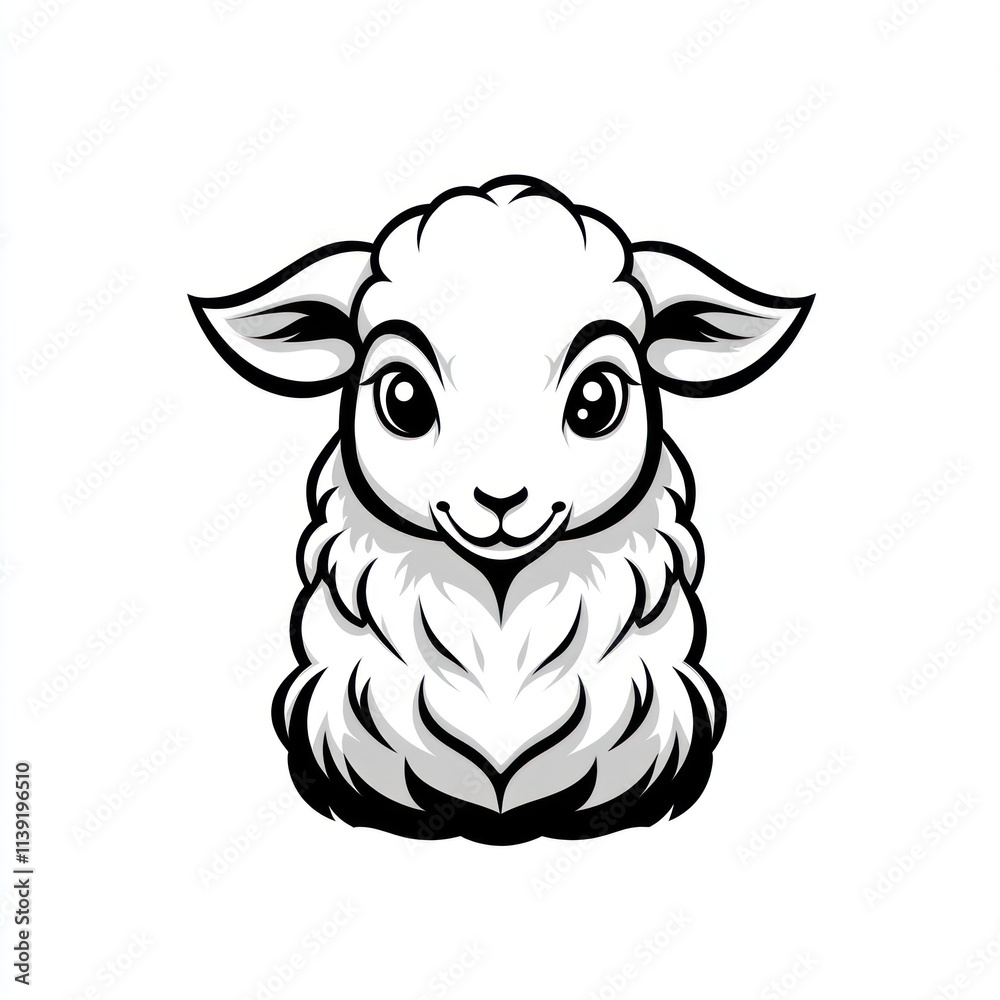 Cute cartoon lamb illustration. (1) Cute cartoon lamb illustration. (1)