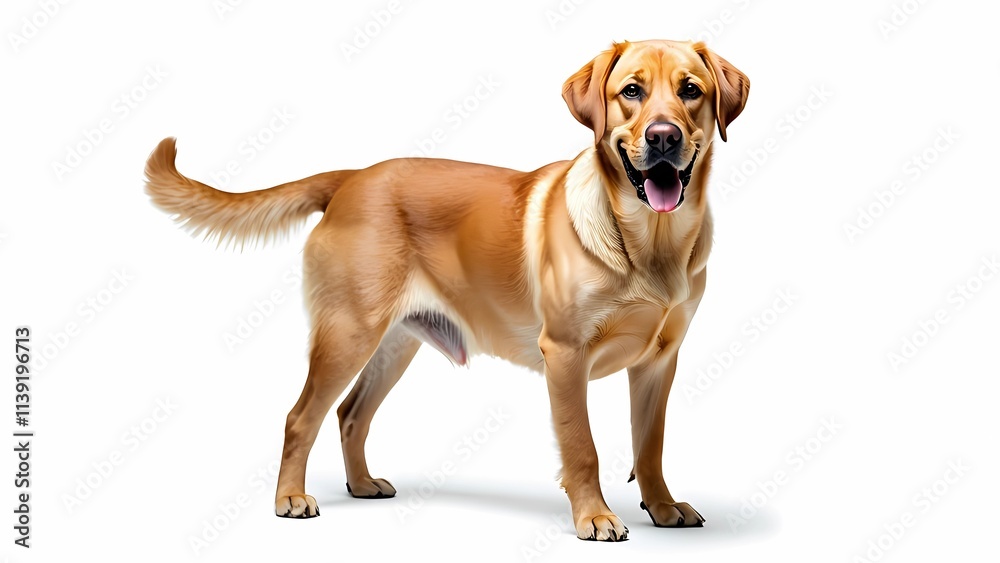 Golden retriever isolated on white background Golden retriever isolated on white background