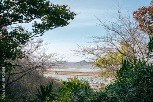 Obraz na płótnie Wolmyeong Park sea view in Gunsan, Korea w salonie