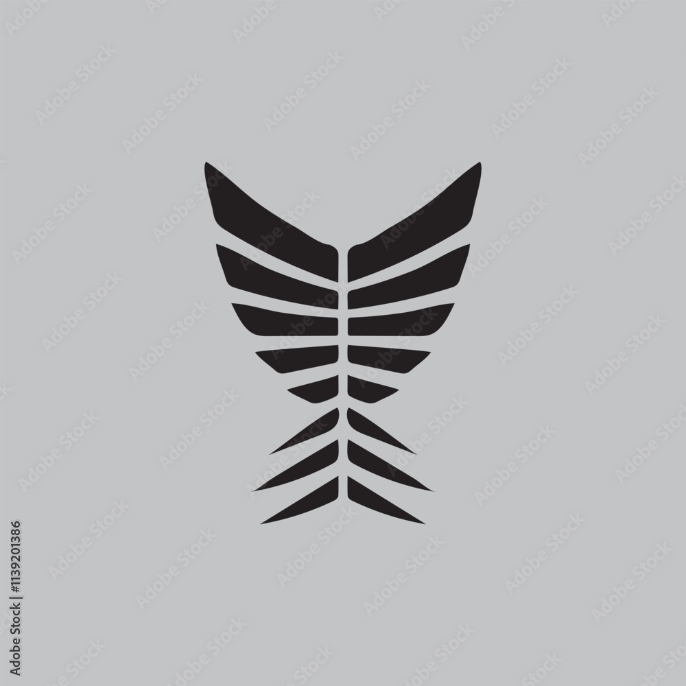 Fototapeta premium wings vector, art, silhouette black and white design template logo Wings black icons vectorlogo. Modern minimalistic design. Falcon Eagle Bird Logo Template vector icon