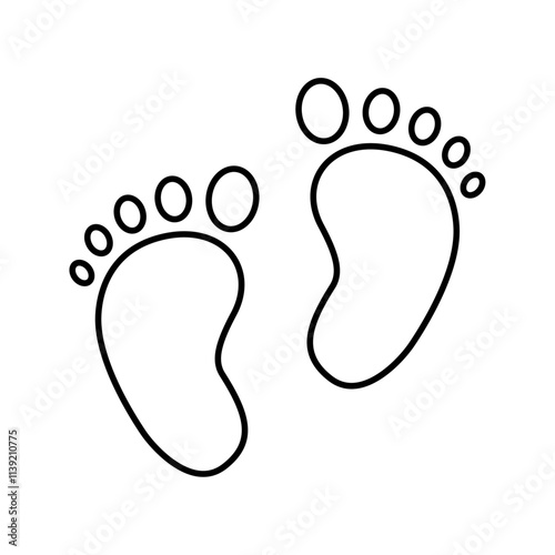 Baby footprints icon