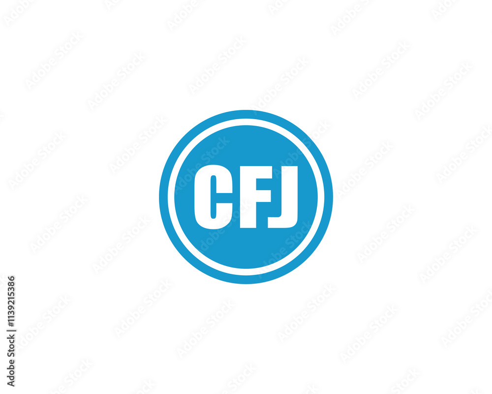 Obraz premium CFJ logo design vector template. CFJ
