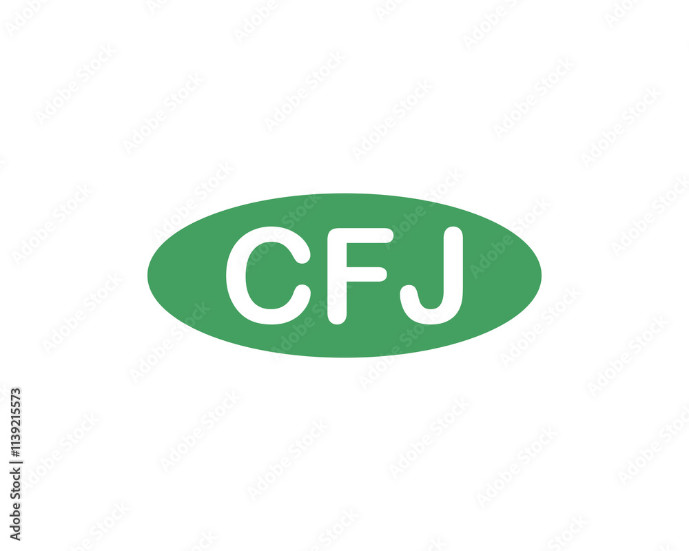 CFJ logo design vector template. CFJ CFJ logo design vector template. CFJ