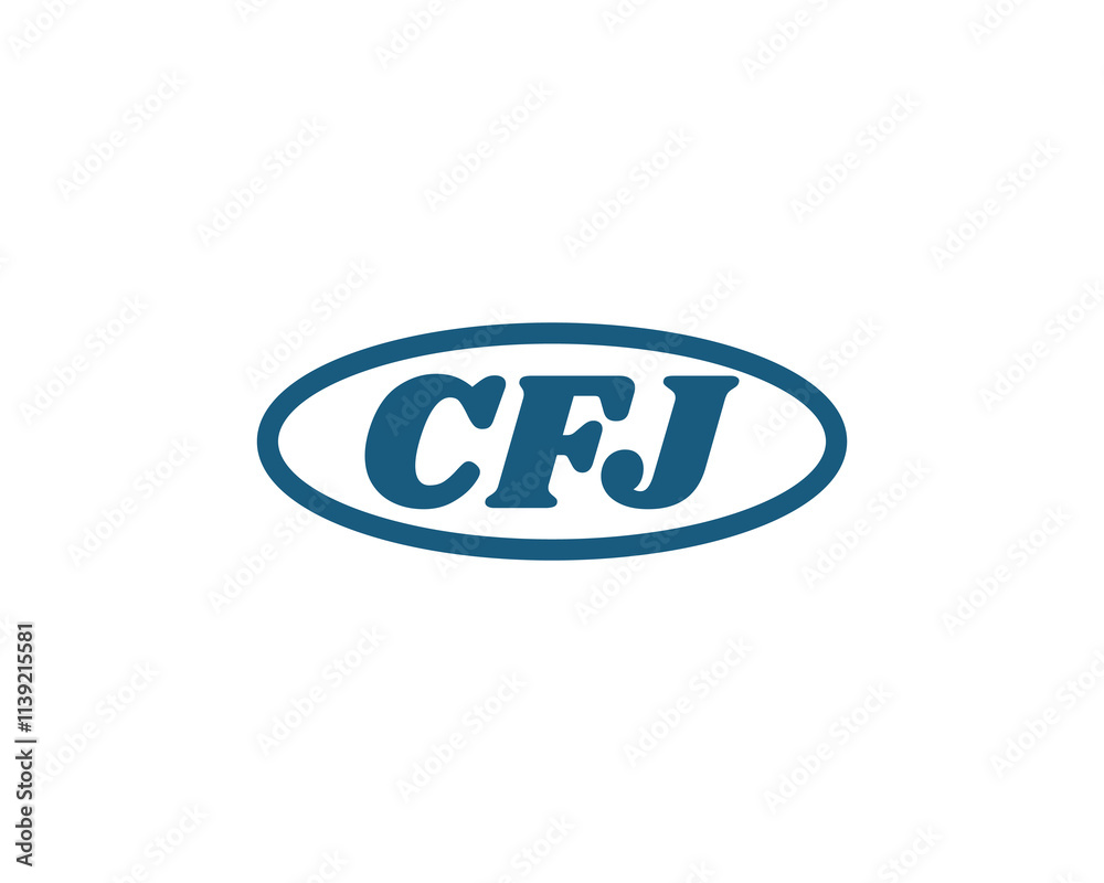 CFJ logo design vector template. CFJ CFJ logo design vector template. CFJ
