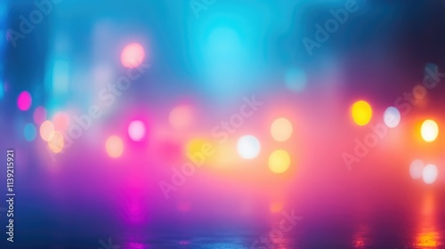 Colorful lights in a dreamy haze