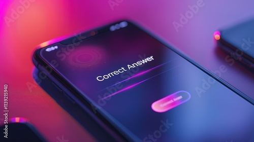 A smartphone screen displays a 