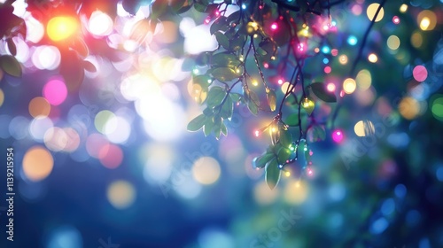 Colorful lights in a dreamy haze