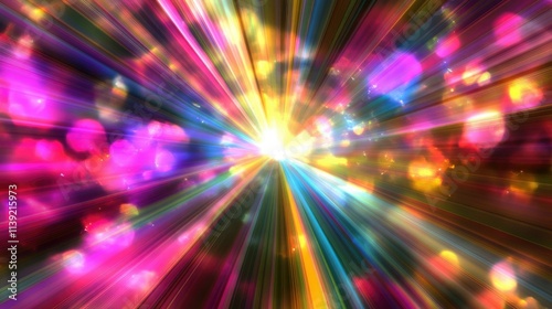 Dynamic abstract rays mesmerizing patterns