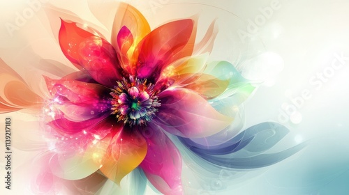 Beautiful abstract colorful flower design