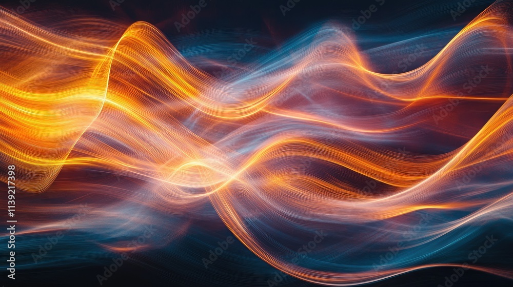 custom made wallpaper toronto digitalElectric abstract waves pulse with energy