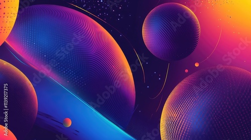 Futuristic abstracts in cosmic harmony