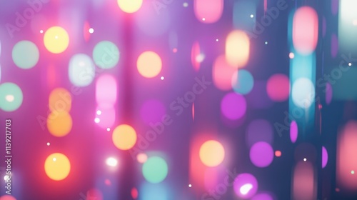 Colorful lights in a dreamy haze