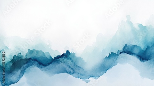Delicate watercolor strokes in ethereal