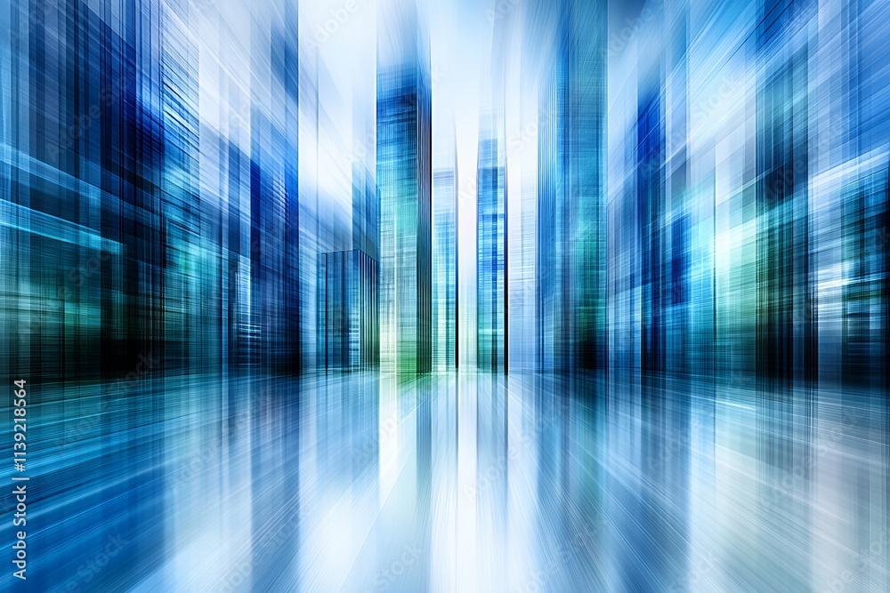 Abstract city skyline with motion blur effect. Abstract city skyline with motion blur effect.