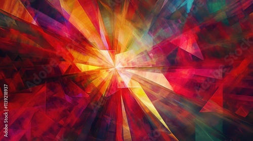 Dynamic abstract rays mesmerizing patterns