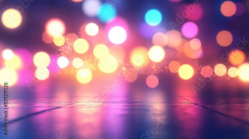 Colorful lights in a dreamy haze