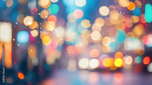Colorful lights in a dreamy haze