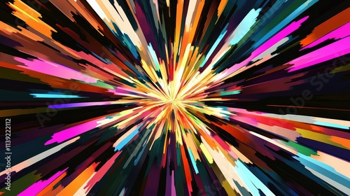 Dynamic abstract rays mesmerizing patterns