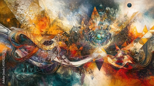 Futuristic abstracts in cosmic harmony