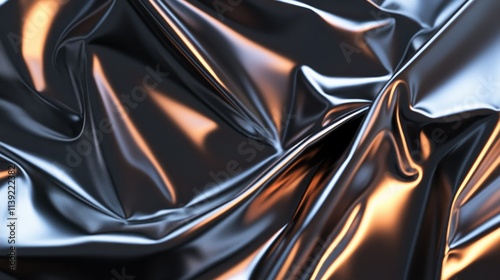 Glossy metallic surface reflecting light
