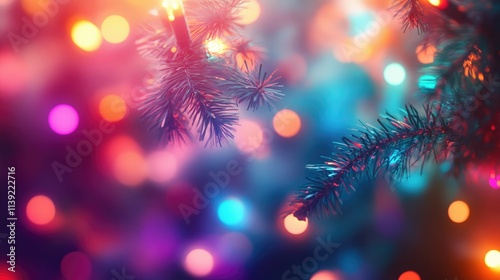 Colorful lights in a dreamy haze