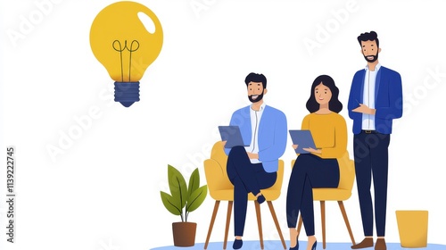 Teamwork, Innovation, Business Idea Concept | Flat design