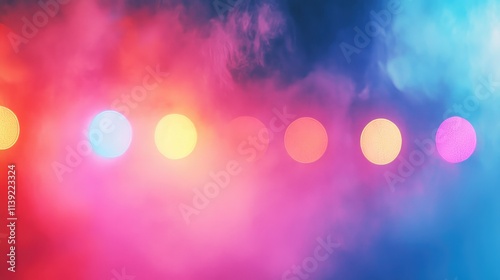 Colorful lights in a dreamy haze