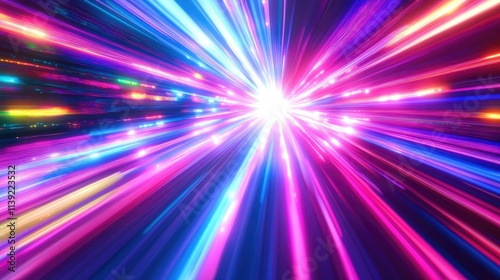 Dynamic abstract rays mesmerizing patterns