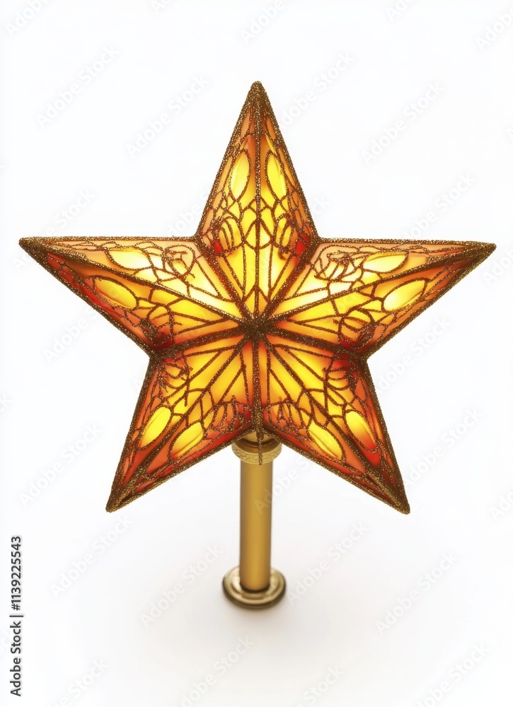Glowing Golden Star Tree Topper for Festive Decor Glowing Golden Star Tree Topper for Festive Decor