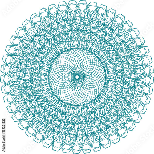Gear watermark. Vector element for diploma, certificate, currency, voucher or money design. EPS 10