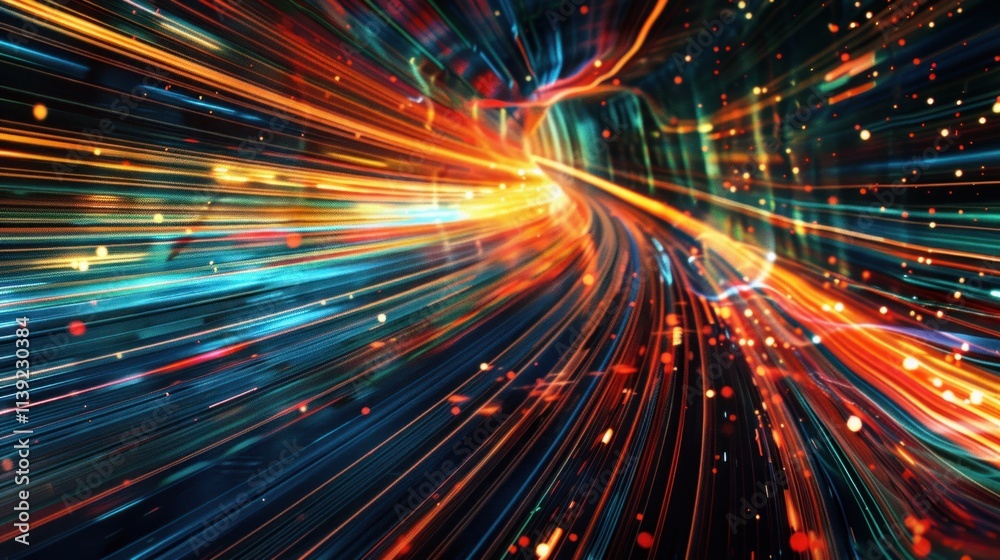 Abstract Light Trails: A Symphony of Color and Motion