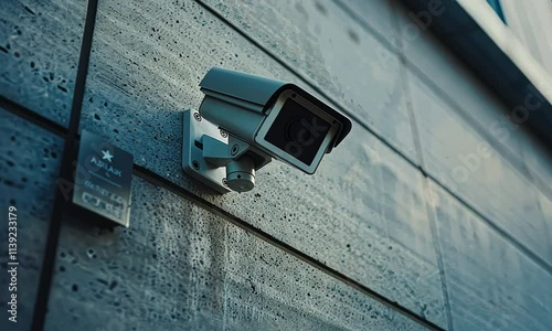 Security Camera on a Building Exterior