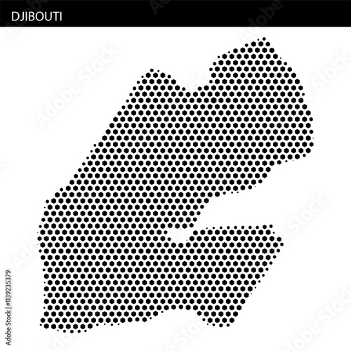 Geographical representation of Djibouti highlighting major features