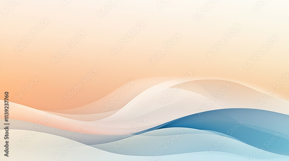 Creative Abstract Waves in Pastel Colors Representing Tranquility and Calm : Generative AI Creative Abstract Waves in Pastel Colors Representing Tranquility and Calm : Generative AI