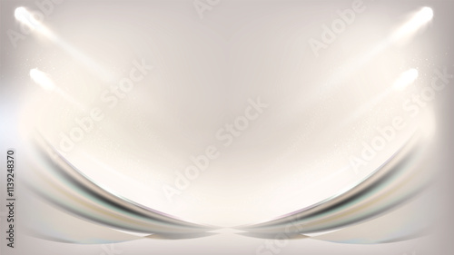 Abstract white gray and gold background communication concept, premium, luxury, science fiction scene vector illustration with copy-space.