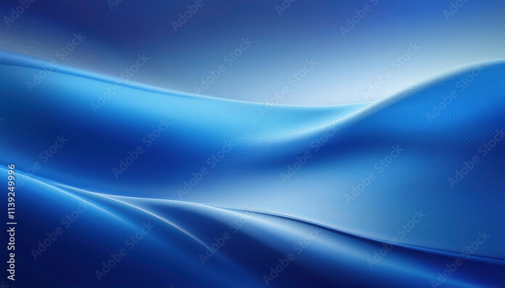 Abstract Blue Waves: Serene, flowing lines of blue create a calming and ethereal abstract background perfect for  design projects, presentations, and website banners.
