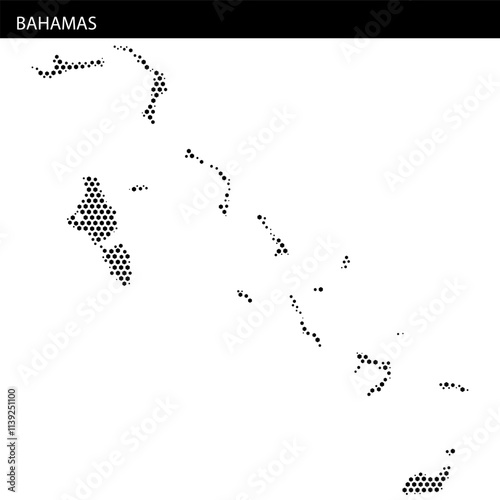 Detailed outline map of the Bahamas showcasing geographic features and locations