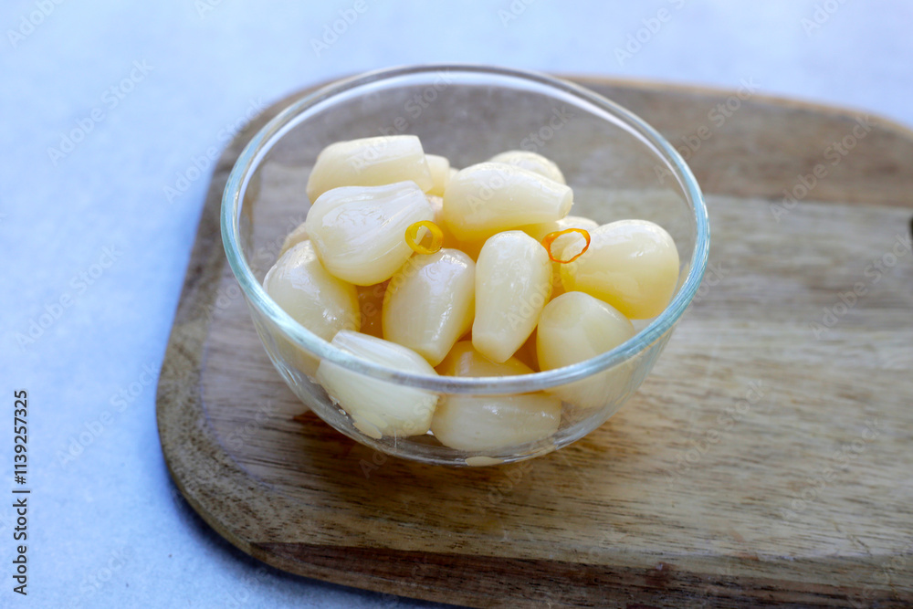 Pickled Scallion, Pickled Japanese leek bulbs Pickled Scallion, Pickled Japanese leek bulbs