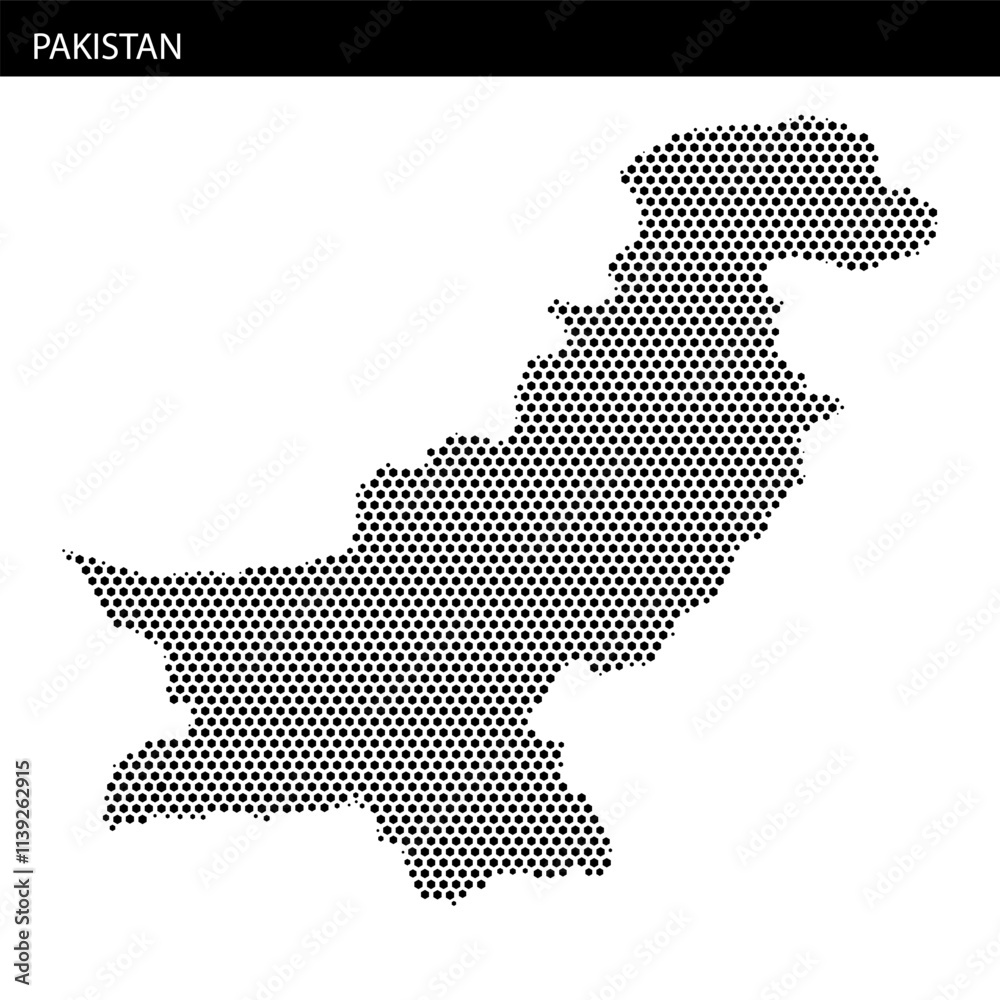 Obraz premium Detailed map outline of Pakistan showcasing geography and borders