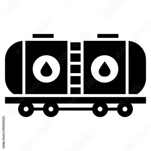 oil rail tanker icon